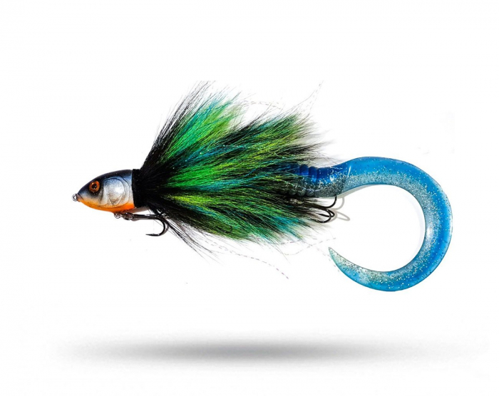 L.Corr Lures Disco Roach XLarge - Black Green Blue i gruppen Fiskedrag / Spinnfluga hos Örebro Fiske & Outdoor AB (Disco Perch XL - BGB)